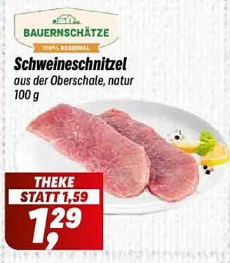 Schweineschnitzel aus der Oberschale, natur 100 g