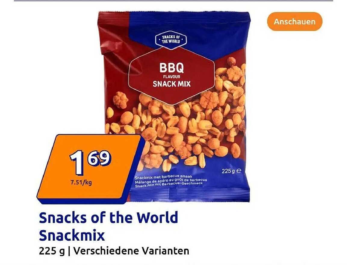 Snacks of the World Snackmix 225 g - BBQ Geschmack