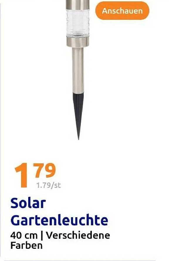 Solar Gartenleuchte 40 cm | Verschiedene Farben