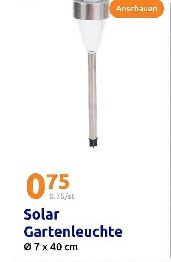 Solar Gartenleuchte Ø 7 x 40 cm