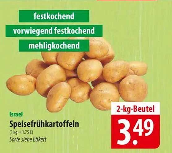 Speisefrühkartoffeln 2-kg-Beutel
