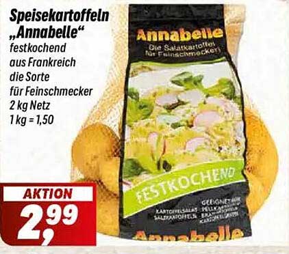 Speisekartoffeln "Annabelle" - festkochend aus Frankreich