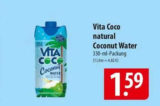Vita Coco natural Coconut Water 330-ml-Packung