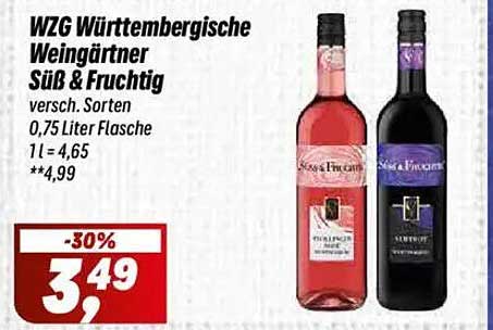 WZG Württembergische Weingärtner Süß & Fruchtig - 0,75 Liter Flasche