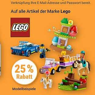 25 % Rabatt auf alle Artikel der Marke Lego