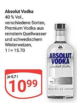 Absolut Vodka 0,7 l - Premium Qualität in verschiedenen Sorten