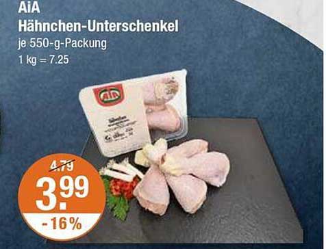 AiA Hähnchen-Unterschenkel je 550-g-Packung