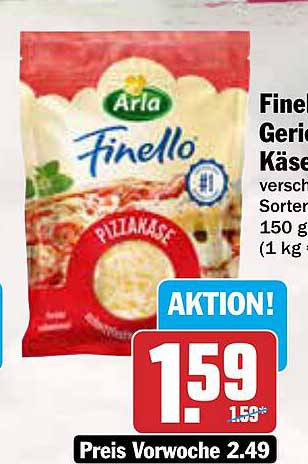 Arla Finello Geriebener Käse 150g - Aktionspreis!