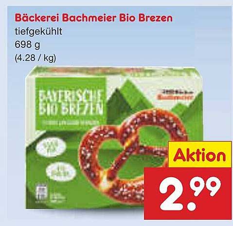 Bäckerei Bachmeier Bio Brezen, tiefgekühlt 698 g