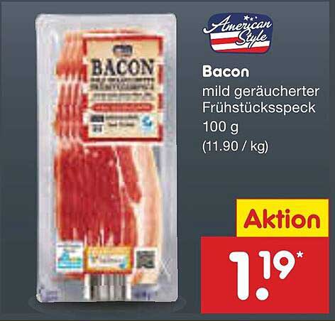Bacon mild geräucherter Frühstücksspeck 100 g