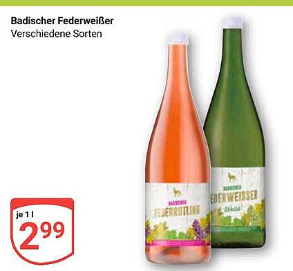 Badischer Federweißer verschiedene Sorten