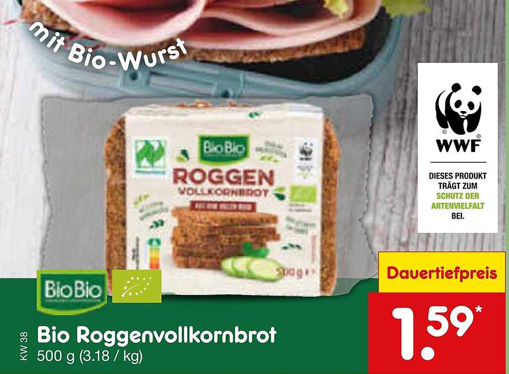 Bio Roggenvollkornbrot 500 g