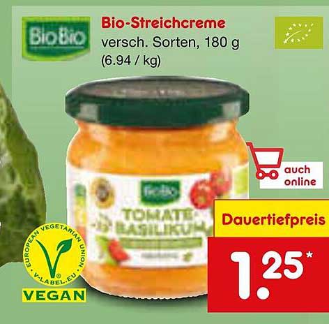 Bio-Streichcreme - verschiedene Sorten, 180 g