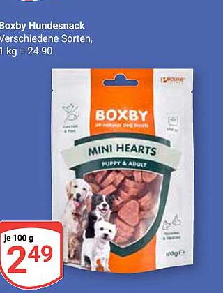 Boxby Hundesnack Mini Hearts 100 g