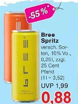 Bree Spritz - Verschiedene Sorten, 0,25l