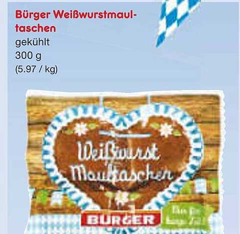 Bürger Weißwurstmaultaschen 300 g
