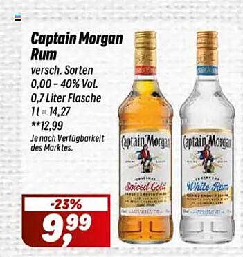 Captain Morgan Rum - Verschiedene Sorten
