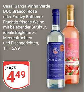 Casal Garcia Vinho Verde DOC Branco, Rosé oder Fruity Erdbeere