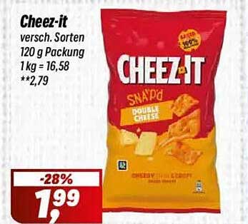 Cheez-it, verschiedene Sorten, 120 g Packung