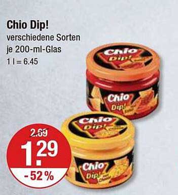 Chio Dip! verschiedene Sorten je 200-ml-Glas