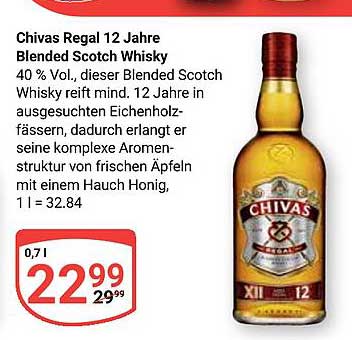 Chivas Regal 12 Jahre Blended Scotch Whisky 0,7l
