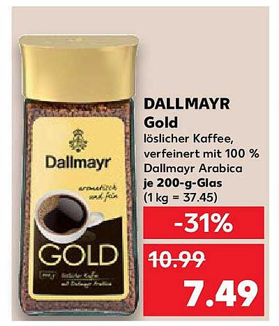 DALLMAYR Gold - löslicher Kaffee mit 100 % Dallmayr Arabica