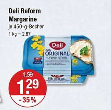 Deli Reform Margarine - der perfekte Begleiter für Ihre Küche