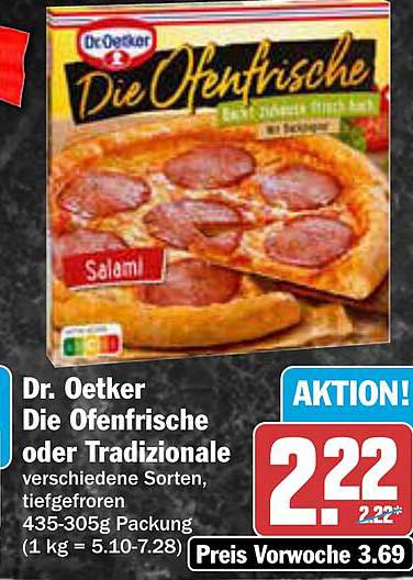Dr. Oetker Die Ofenfrische oder Tradizionale, verschiedene Sorten, tiefgefroren