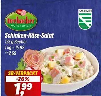 Drehacher Schinken-Käse-Salat 125 g Becher