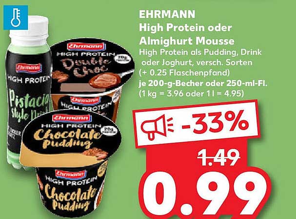 EHRMANN High Protein oder Almhurt Mousse