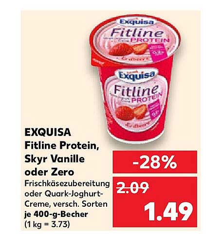 EXQUISA Fitline Protein, Skyr Vanille oder Zero – jetzt zum Sparpreis!