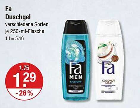 Fa Duschgel verschiedene Sorten je 250-ml-Flasche