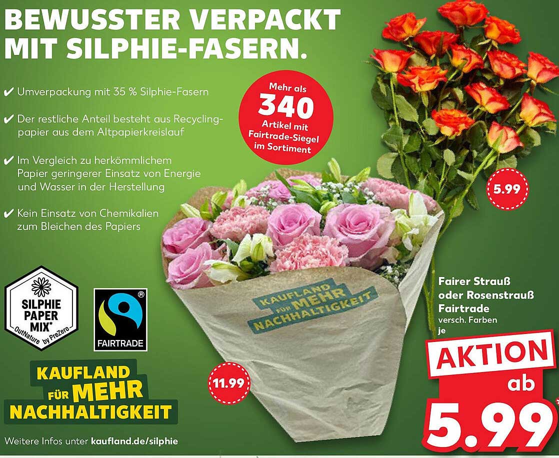Fairer Strauß oder Rosenstrauß Fairtrade