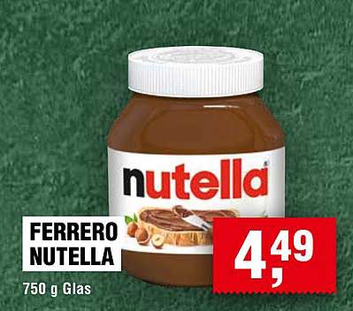FERRERO NUTELLA 750 g Glas