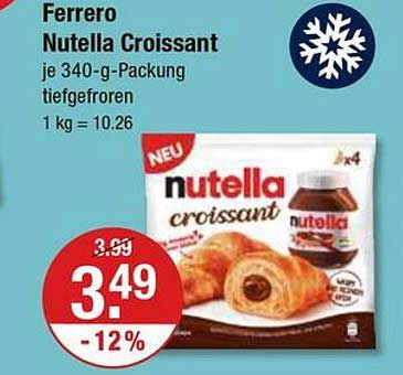 Ferrero Nutella Croissant je 340-g-Packung tiefgefroren