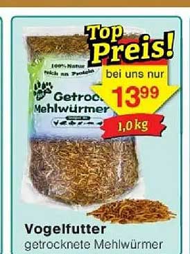 Getrocknete Mehlwürmer - hochwertiges Vogel Futter