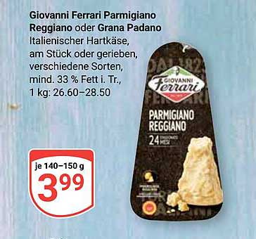 Giovanni Ferrari Parmigiano Reggiano oder Grana Padano