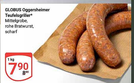 GLOBUS Oggersheimer Teufelsgriller – Mittelgrobe, rohe Bratwurst, scharf