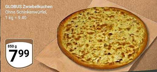 GLOBUS Zwiebelkuchen ohne Schinkenwürfel, 850 g