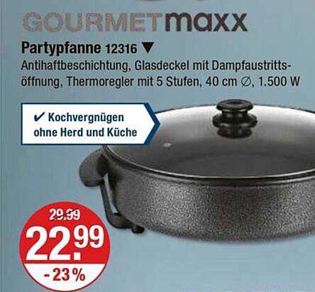 GOURMETmaxx Partypfanne 12316