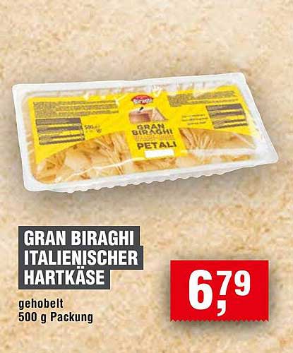 Gran Biraghi Italienischer Hartkäse - 500 g Packung