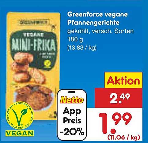 Greenforce vegane Pfannengerichte - Mini-Frika 180 g
