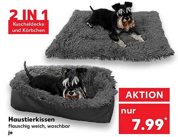 Haustierkissen 2 in 1 – Kuscheldecke und Körbchen