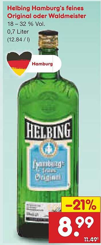 Helbing Hamburg's feines Original oder Waldmeister 0,7 Liter