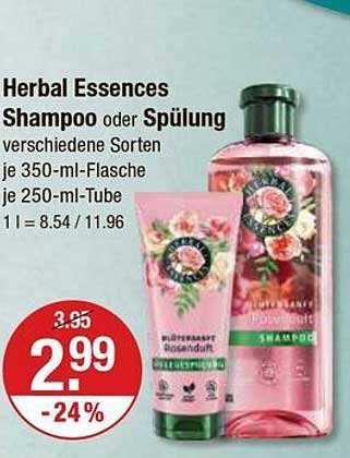 Herbal Essences Shampoo oder Spülung - 350-ml-Flasche oder 250-ml-Tube