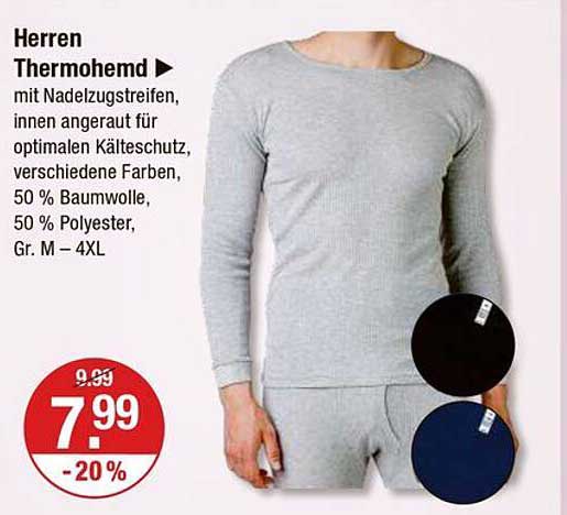 Herren Thermohemd mit Nadelzugstreifen