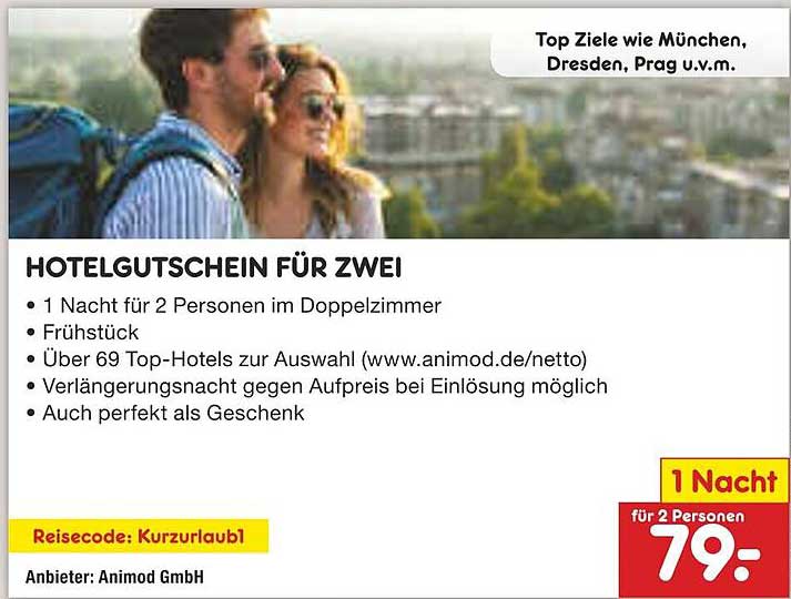 HOTELGUTSCHEIN FÜR ZWEI