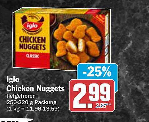 Iglo Chicken Nuggets Classic 250-220 g