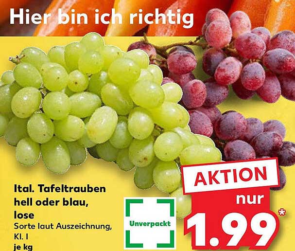 Ital. Tafeltrauben hell oder blau, lose