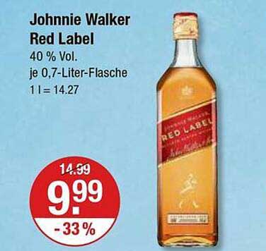 Johnnie Walker Red Label 0,7-Liter-Flasche